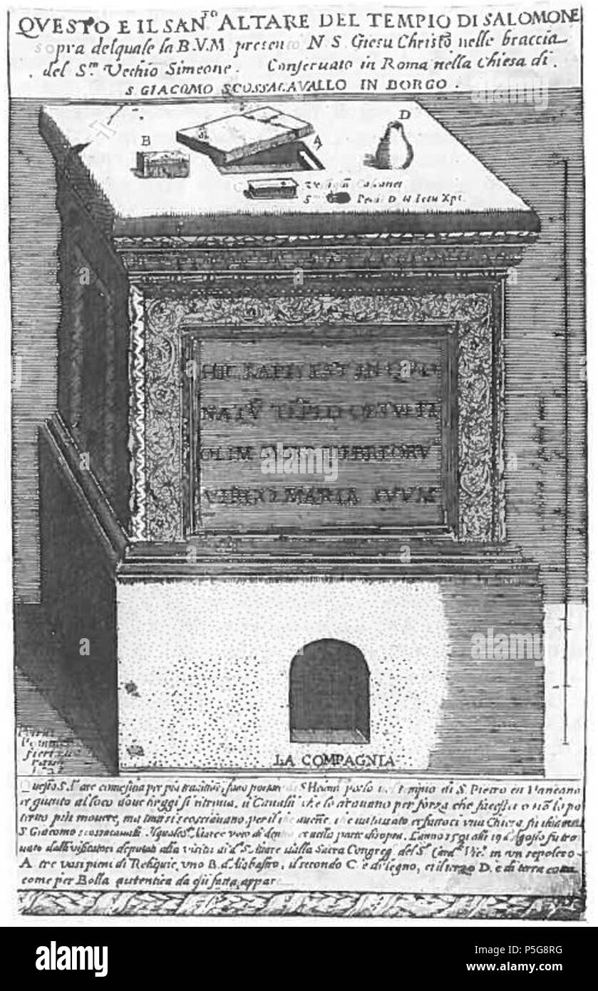 N/A. Anglais : l'auteur présumé de l'autel du Temple de Salomon dans l'église de San Giacomo Scossacavalli, Rome Italiano : Il presunto altare del Tempio di Salomone nella Chiesa di San Giacomo Scossacavalli a Roma . 1 janvier 1623, 06:43:46. Inconnu 88 AltareDelTempioDiSalomoneASanGiacomo Banque D'Images