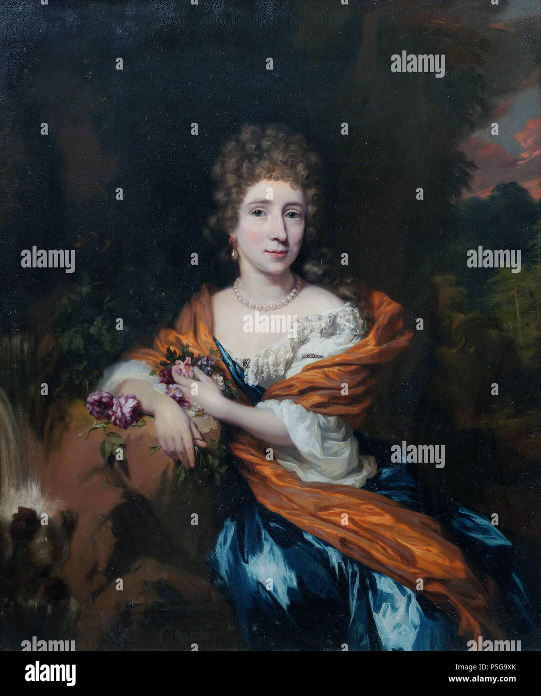 N/A. Anglais : La Baronne van Heeckeren huile sur toile 70,9 x 58,2 cm signé b.c. : MAES ca. Circa 1685 1685 .. N/A 172 La Baronne van Heeckeren, Nicolaes MAES par Banque D'Images