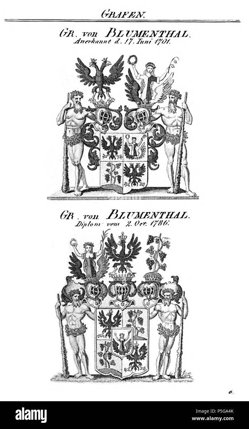 N/A. Wappen Blumenthal - Tyroff HA.jpg . Entre 1846 et 1865. - Tyroff 211 Inconnu Blumenthal HA Banque D'Images