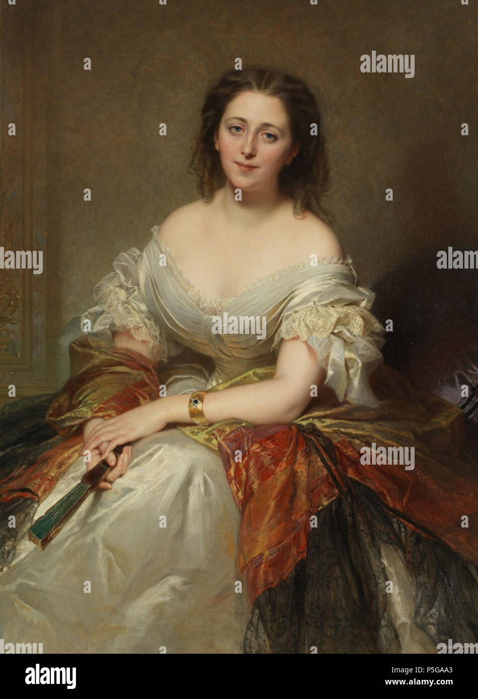 N/A. Anglais : Comtesse Colonna Walewska, née Marianna Ricci (1823-1912) . 1859. Edouard Louis Dubufe (1819-1883) Noms alternatifs Édouard Dubufe Description peintre français, fils de Claude Marie Dubufe Date de naissance/Décès 2 Avril 1819 10 août 1883 Lieu de naissance/décès Paris Versailles lieu d'Italie (1852) ; Paris (1839-1879), Londres (1848-1851) le contrôle d'autorité : Q274298 VIAF:39469518 ISNI:0000 0001 1759 0690 ULAN:500006727 RCAC:nr90013116:WGA, DUBUFE Edouard Colonna-Walewski WorldCat 368 Banque D'Images