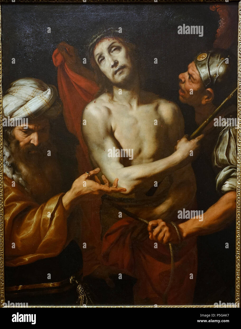 N/A. Anglais : Exposition dans le Blanton Museum of Art - Austin, Texas, États-Unis. Ce travail est assez vieux pour qu'il soit dans le . 15 novembre 2015, 16:11:44. Daderot 492 Ecce Homo par Daniele Crespi, Milan, ch. 1623, huile sur toile - Blanton Museum of Art - Austin, Texas - DSC07958 Banque D'Images