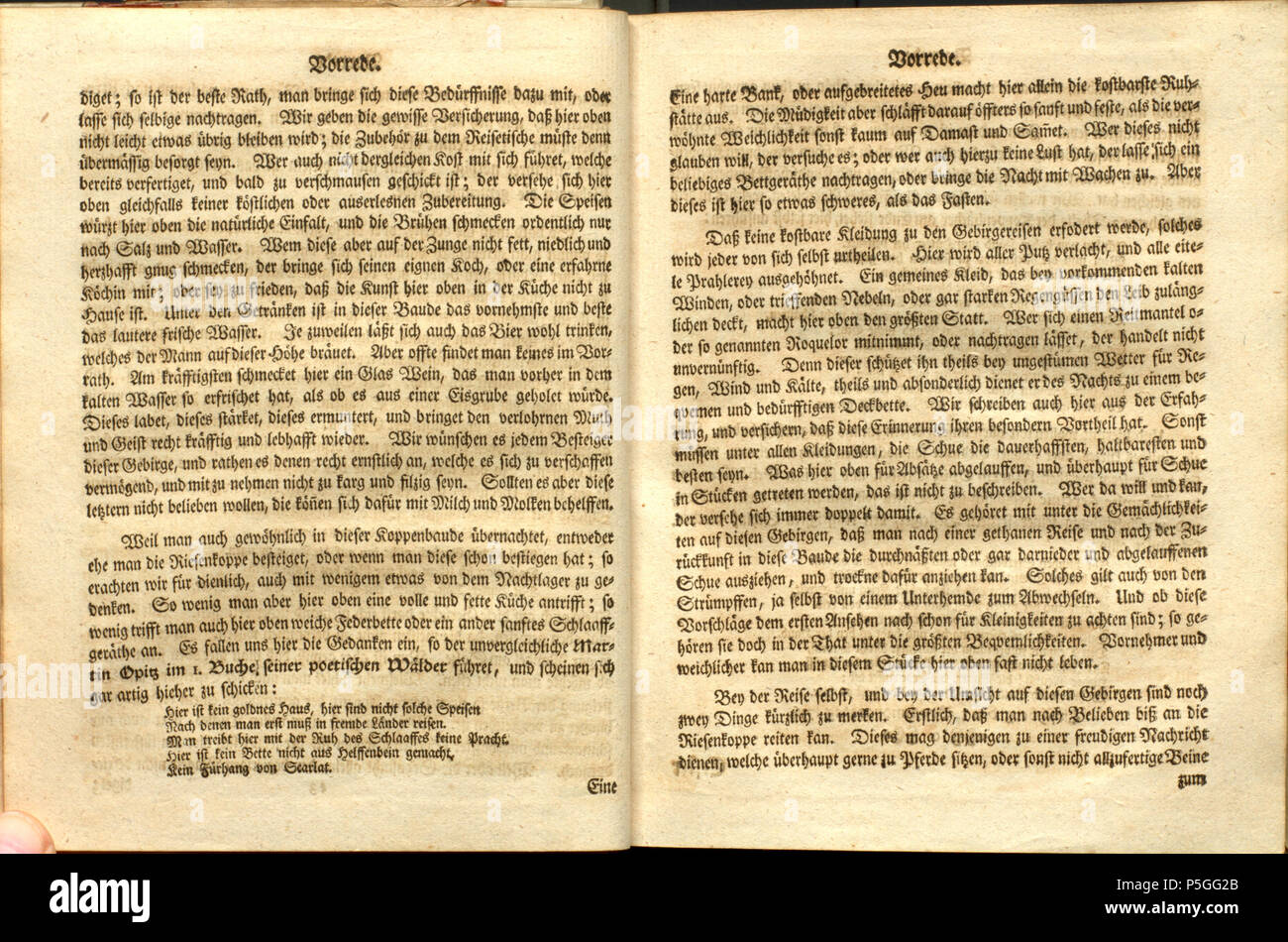 Buch von 1736 und Reisen : Vergnügte unvergnügte weltberuffene Riesen-Gebirge... auf das mit Anekdoten aus den Jahren 1696 bis 1737. Erscheinungsdatum Das ist mit 1736 angegeben, die Geschichten bis 1737, der Widerspruch ist nicht erklärbar. 221736-dietrich-brahn-reisen-auf-das-side-20 Banque D'Images