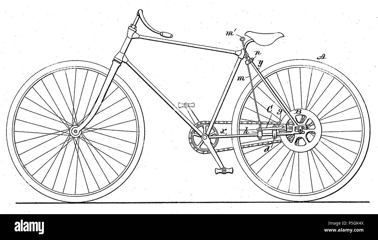 N/A. Deutsch : Brevet eines Scheibenbremse für Fahrräder - N° de Brevet US526317 . 18 septembre 1894. Joel H. Hendrick & Arthur H. Fay 31 1894-09-18-brevet-526317-Frein de stationnement-pour-les vélocipèdes-1 Banque D'Images
