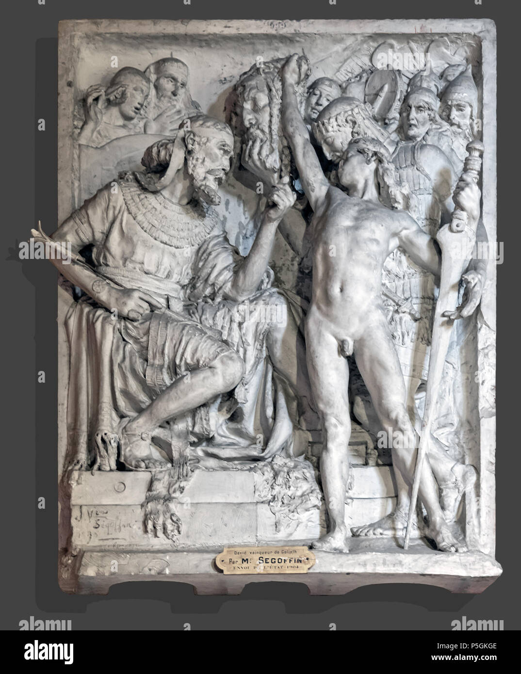151 Augustins - David vainqueur de Goliath par Victor Ségoffin 1895 Inv.2004 1175 Banque D'Images