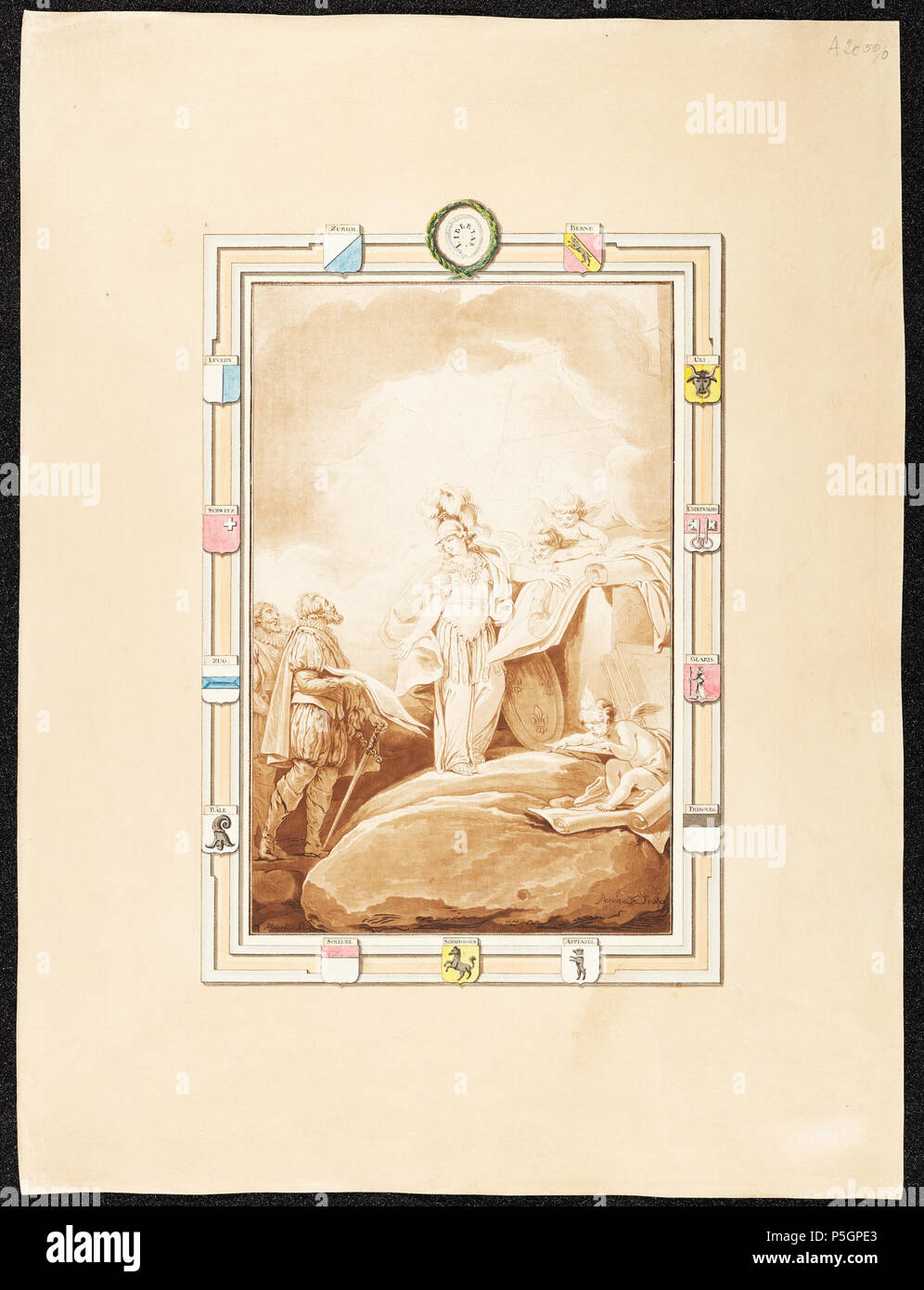 289 CH-NB - -vues remarquables des montagnes de la Suisse- - collection Gugelmann - GS-GUGE-216-2-1 Banque D'Images