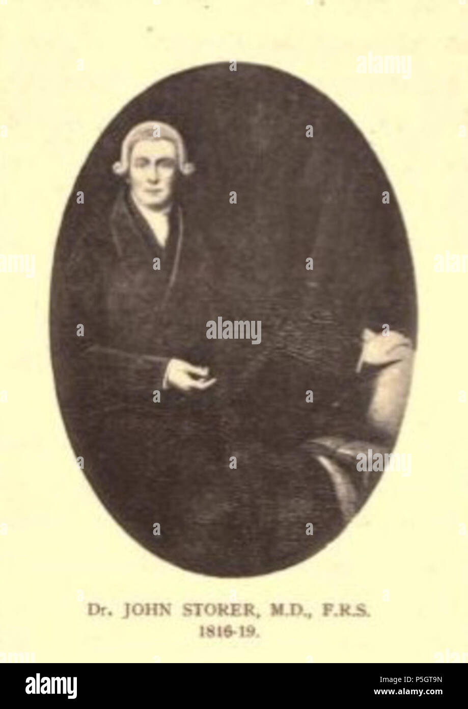 N/A. Anglais : Portrait de John Storer M.D., F.R.S. (1747-1837), médecin écossais à Nottingham. vers 1816. 468 inconnu Dr John Storer Banque D'Images