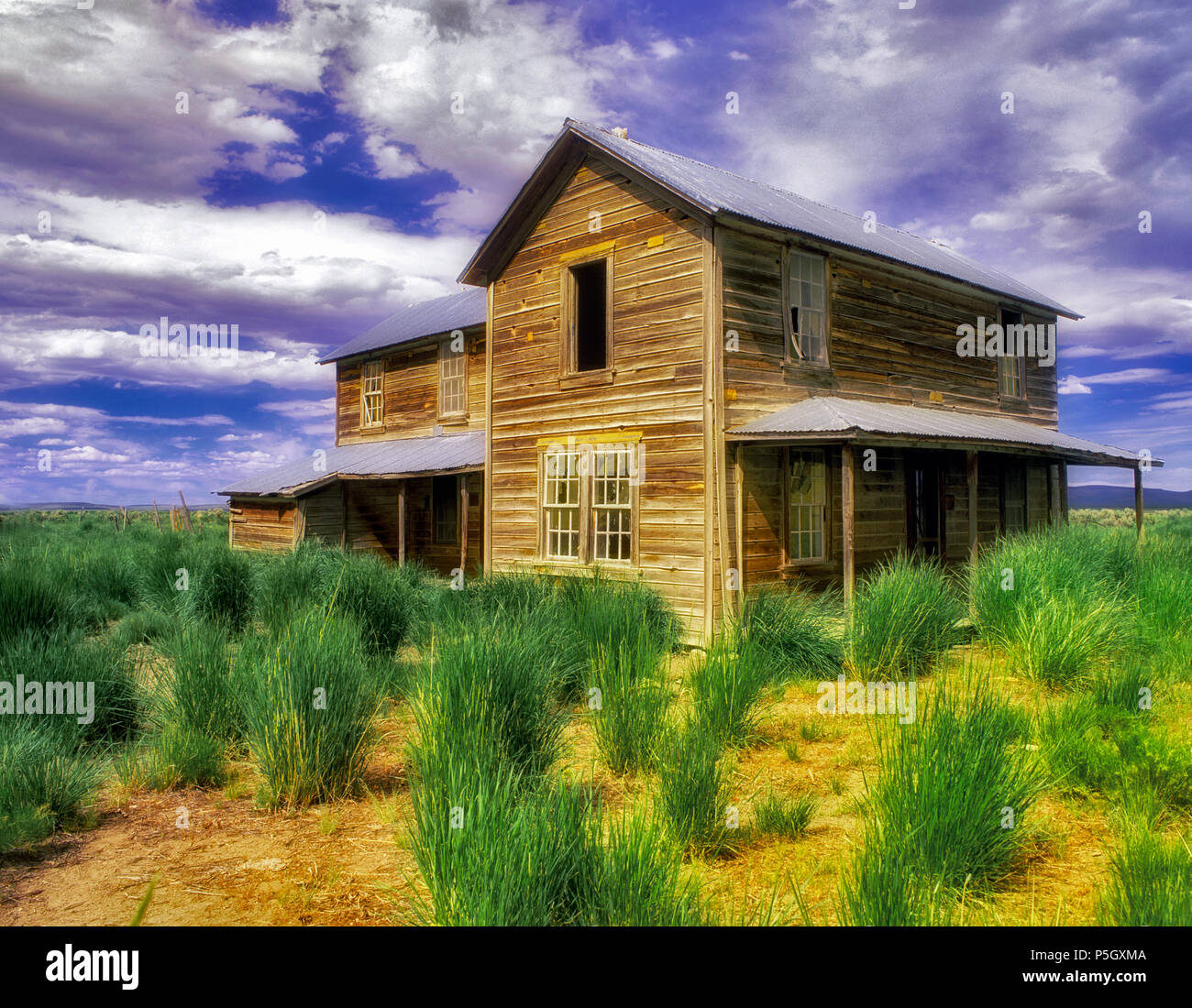 Homestead abandonné. Se dérober à l'Ranch. Près de Adel, Oregon Banque D'Images