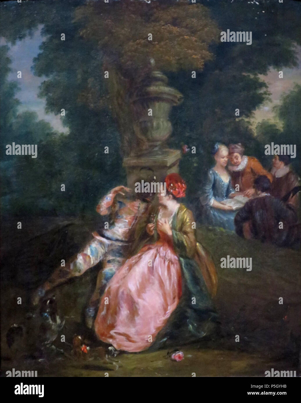 Arlequin et Colombine vers 1721-36. N/A 2 'Arlequin et Colombine' par Jean-Baptiste Pater, El Paso Museum of Art Banque D'Images