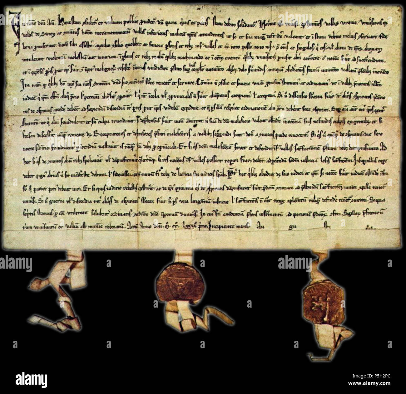 151291 Bundesbrief - Charte fédérale suisse Banque D'Images