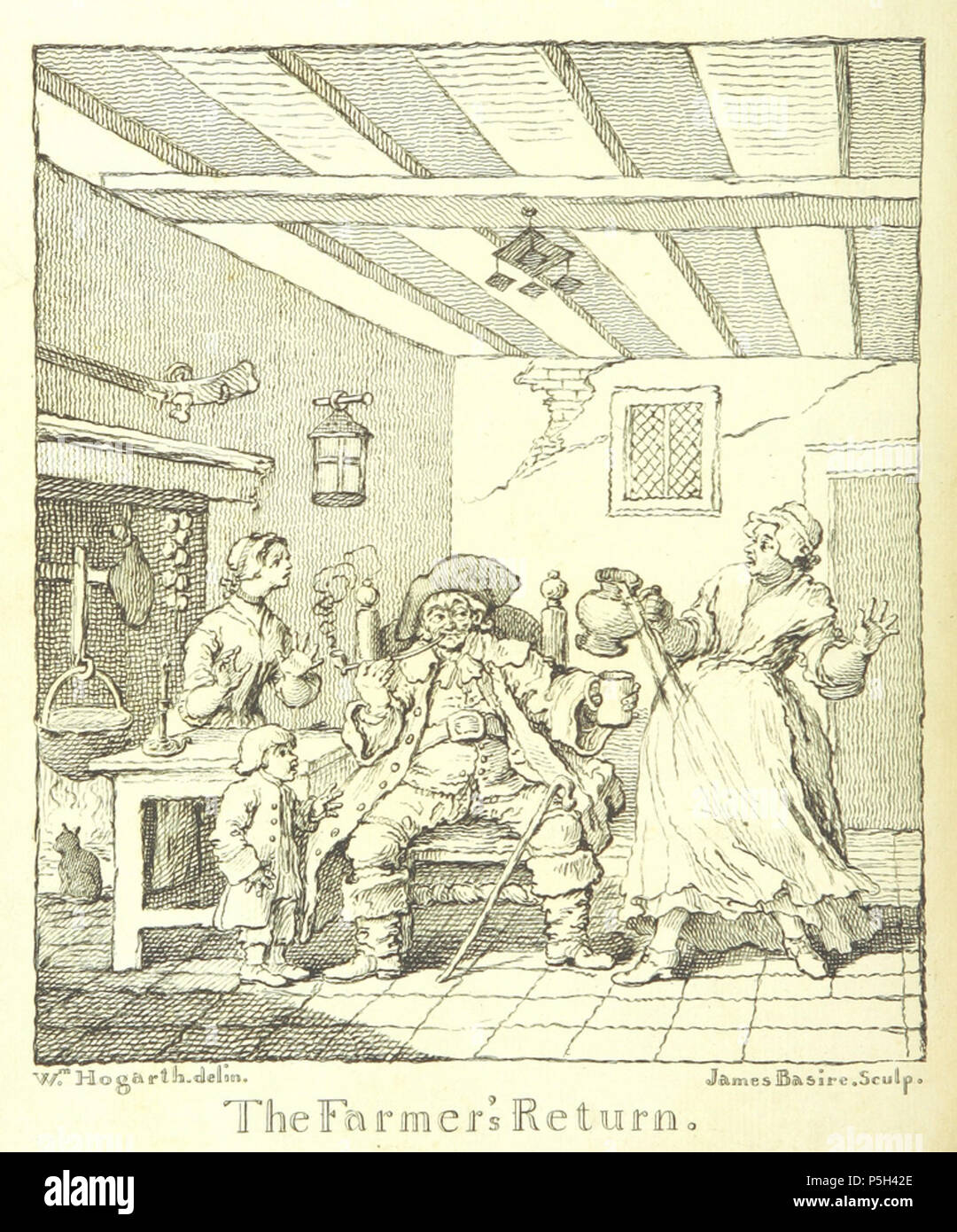 N/A. Anglais : Page 3 de la Farmer's retour de Londres. Un interlude [en vers. Par David Garrick] . 1762. Scan avec la permission de la British Library 24 (1762) Le retour des agriculteurs (W. Hoghart del.) Banque D'Images