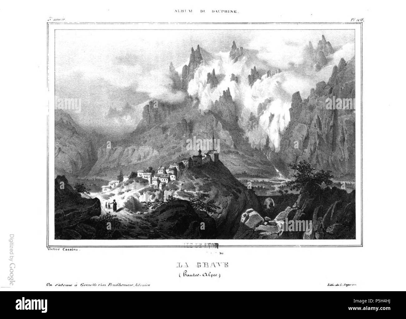 Album 7012 le Dauphiné, La Grave, Hautes-Alpes, par CR Banque D'Images