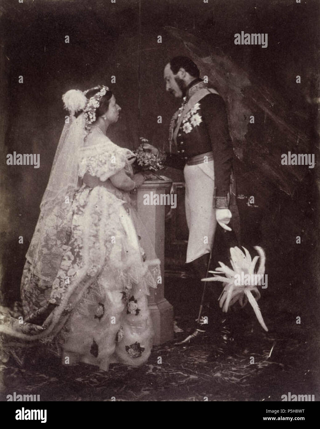 N/A. Anglais : La Reine Victoria et le Prince Albert, Buckingham Palace, 11 mai 1854 (après le salon) . 11 mai 1854. N/A 29 La Reine Victoria Albert 1854 Banque D'Images