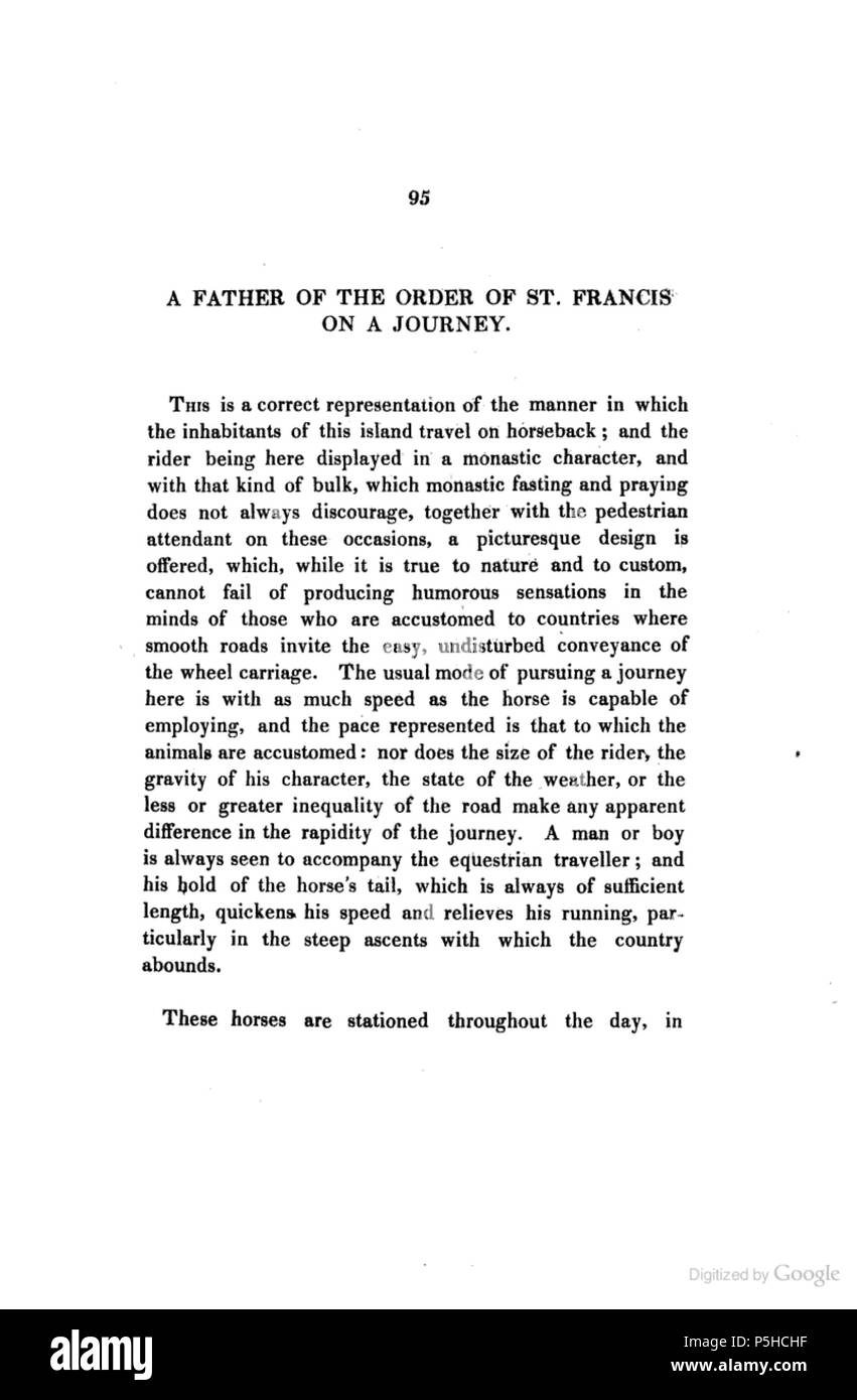 44 Une histoire de Madère, 1821, p. 95 Banque D'Images