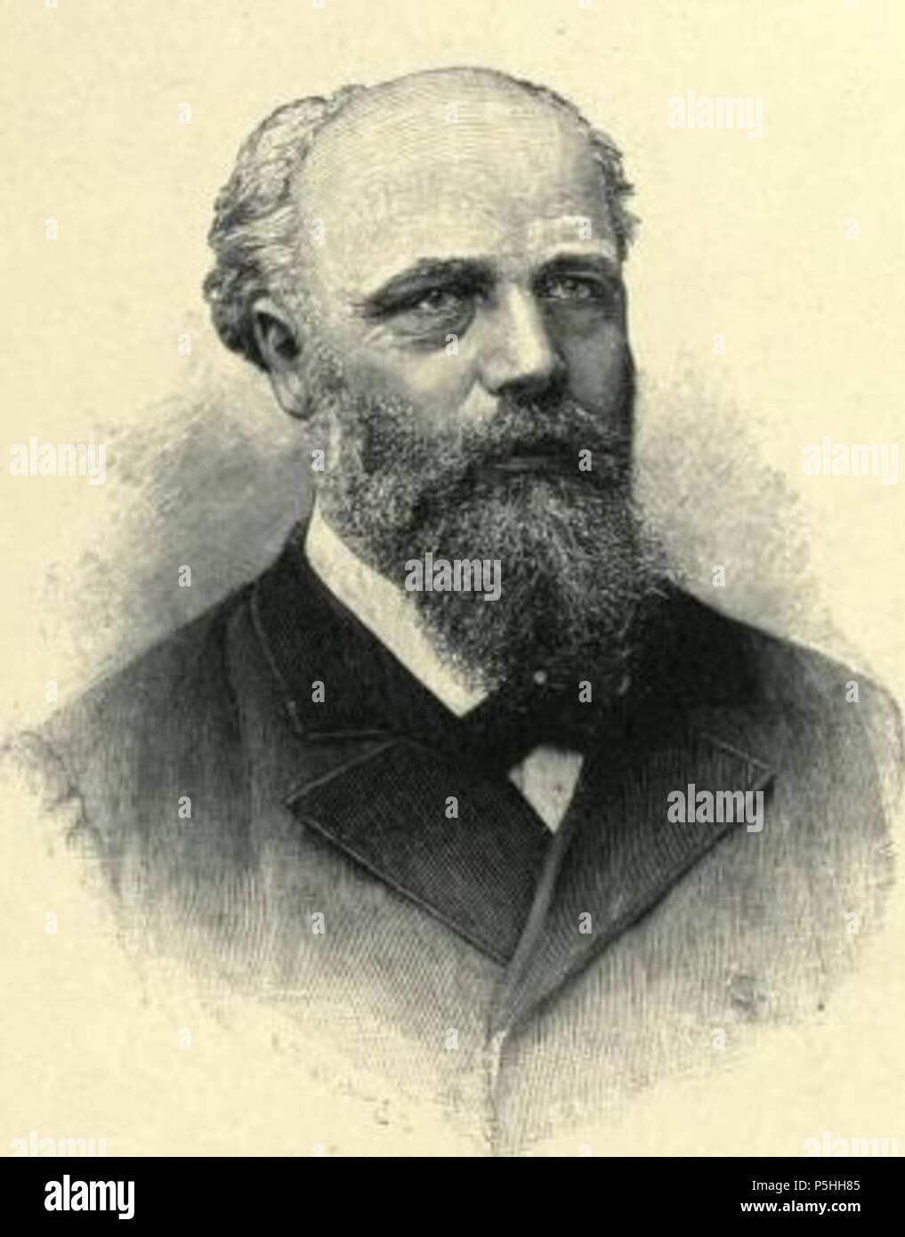 N/A. Portrait d'Angelo Mariani extrait d'une illustration de l'ouvrage en anglais de l'Album Portraits Mariani (1893) précédant la publication à partir de 1894 des quatorze volumes de l'album en français. 1893. Graveur de l'ouvrage 101 Angelo Mariani 1893 Portraits sans signature Banque D'Images
