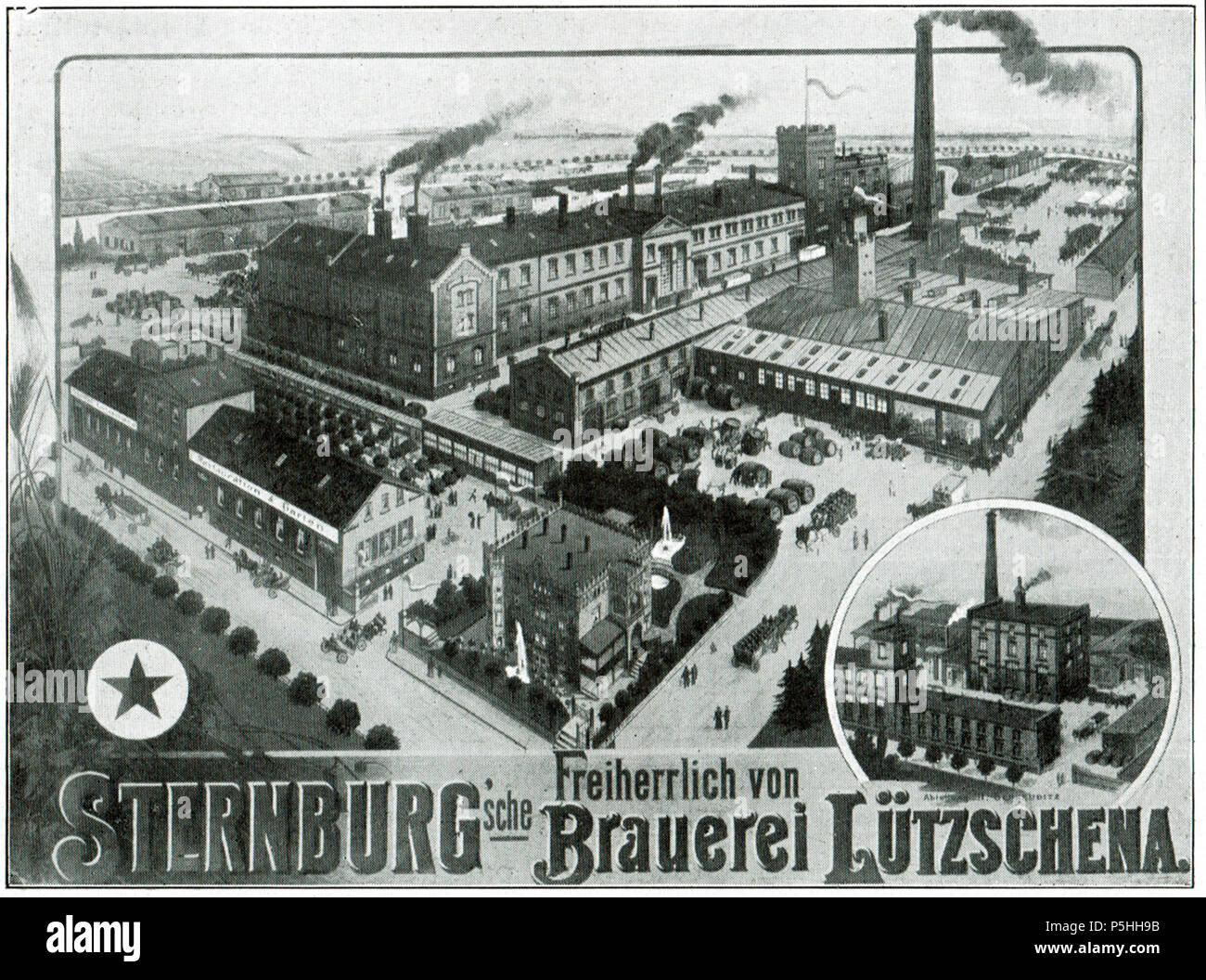 230 Brauerei Sternburg (Lützschena), um 1907 Banque D'Images