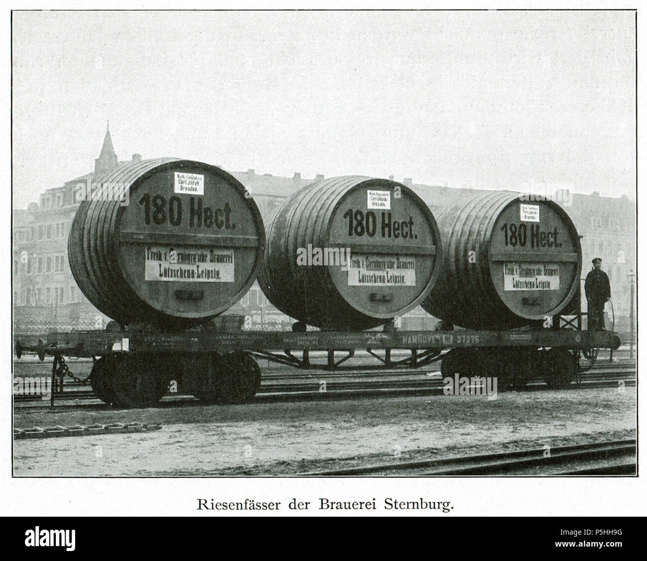 230 Brauerei Sternburg (Lützschena), Riesenfässer, um 1907 Banque D'Images