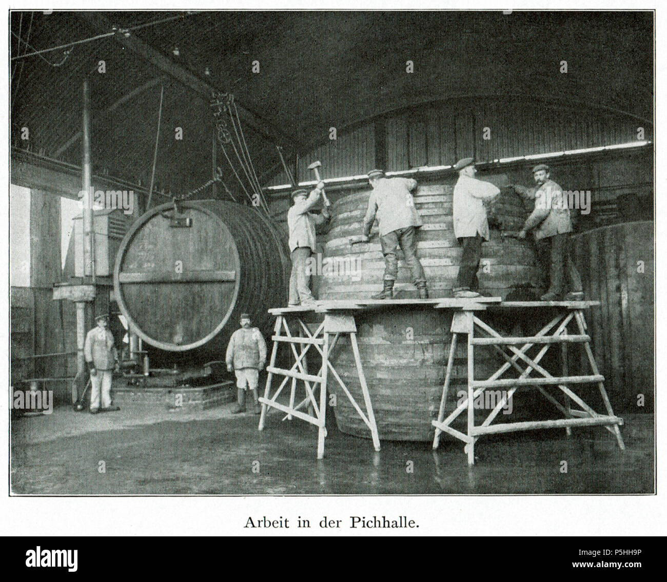 230 Brauerei Sternburg (Lützschena), Pichhalle, um 1907 Banque D'Images