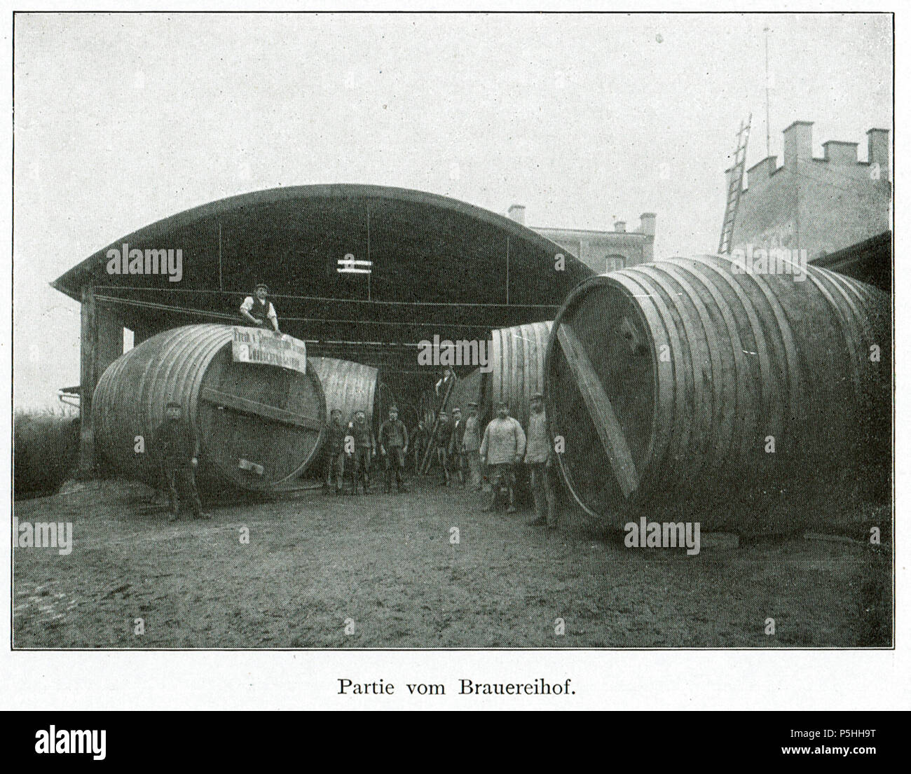 230 Brauerei Sternburg (Lützschena), Brauereihof, um 1907 Banque D'Images