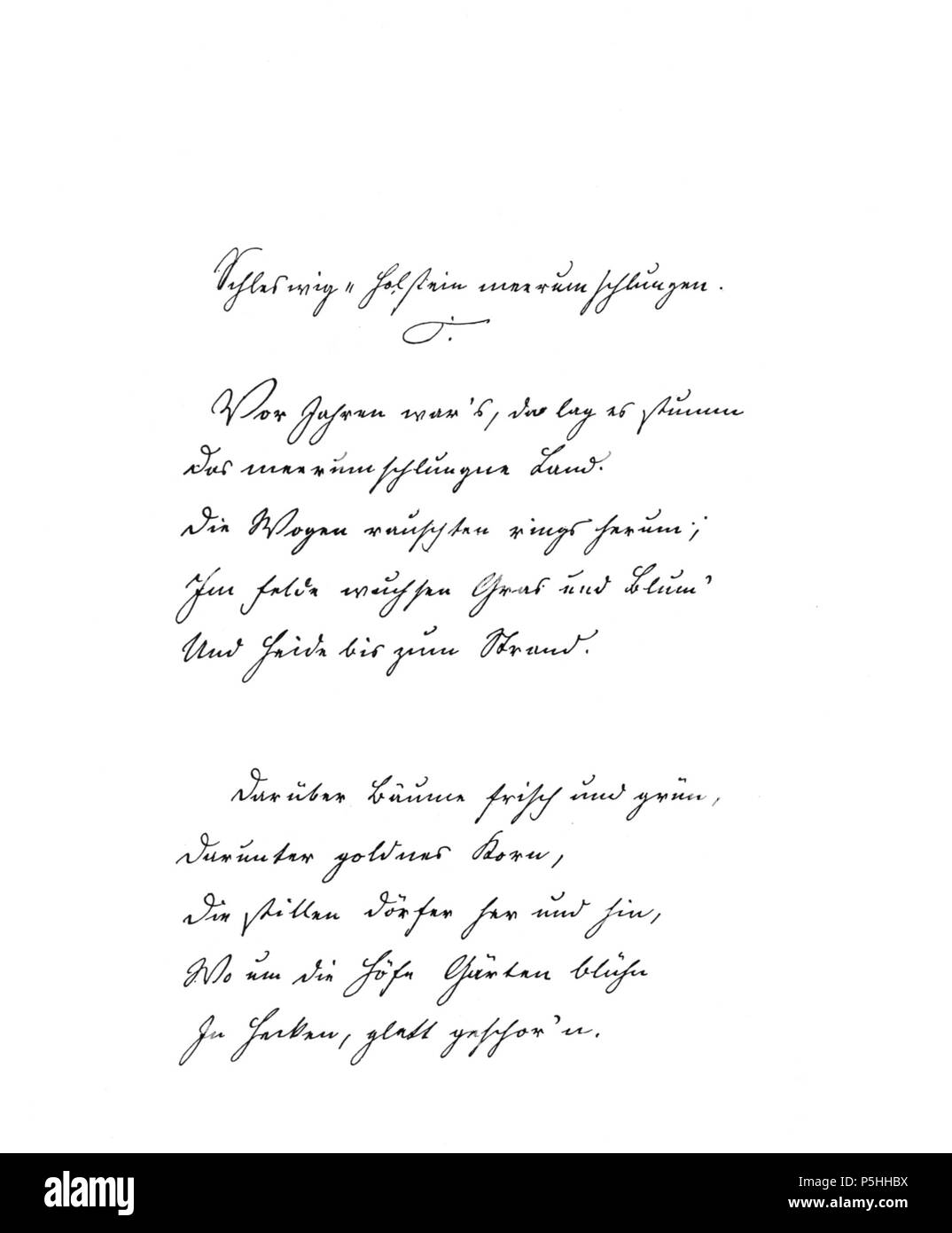 N/A. Deutsch : Gedicht 'Schleswig Holstein-meerumschlungen' von Klaus Groth aus dem Jahr 1896 Blatt (1) . 1896. Klaus Groth (1819 - 1899) 1 ! Schleswig-Holstein 01 meerumschlungen Banque D'Images