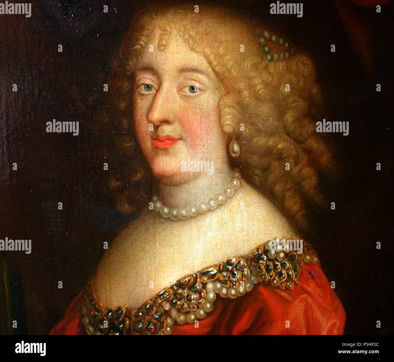 N/A. English : Anne-Marie Louise d'Orléans (1627-1793), duchesse de Montpensier, comtesse d'Eu, détail d'une copie d'après Jean Nocret, XVIIe siècle . vers 1657. N/A 19 Grande Mademoiselle Banque D'Images