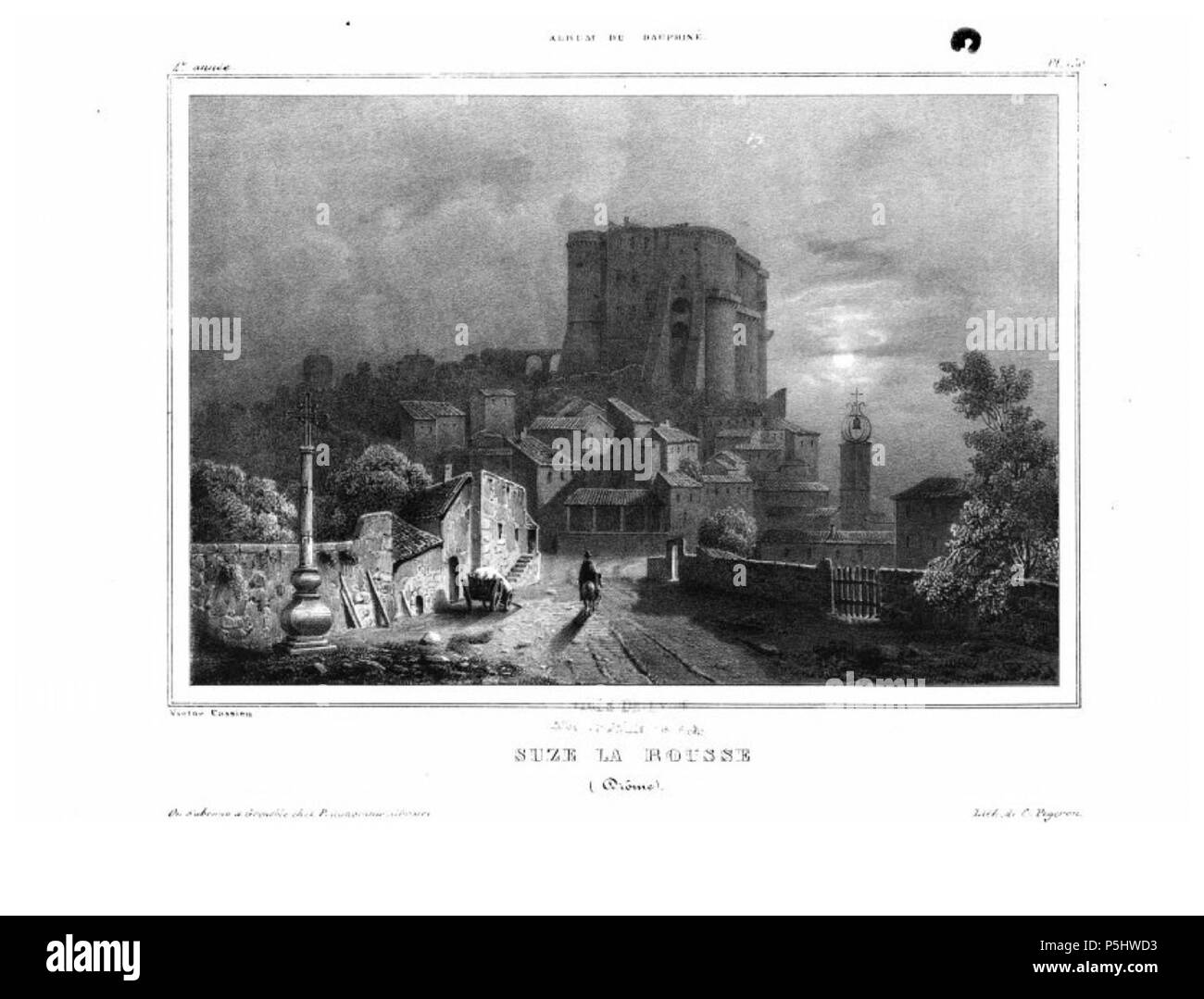 39413 album dauphiné, Suze la Rousse (Drôme), par CR Banque D'Images