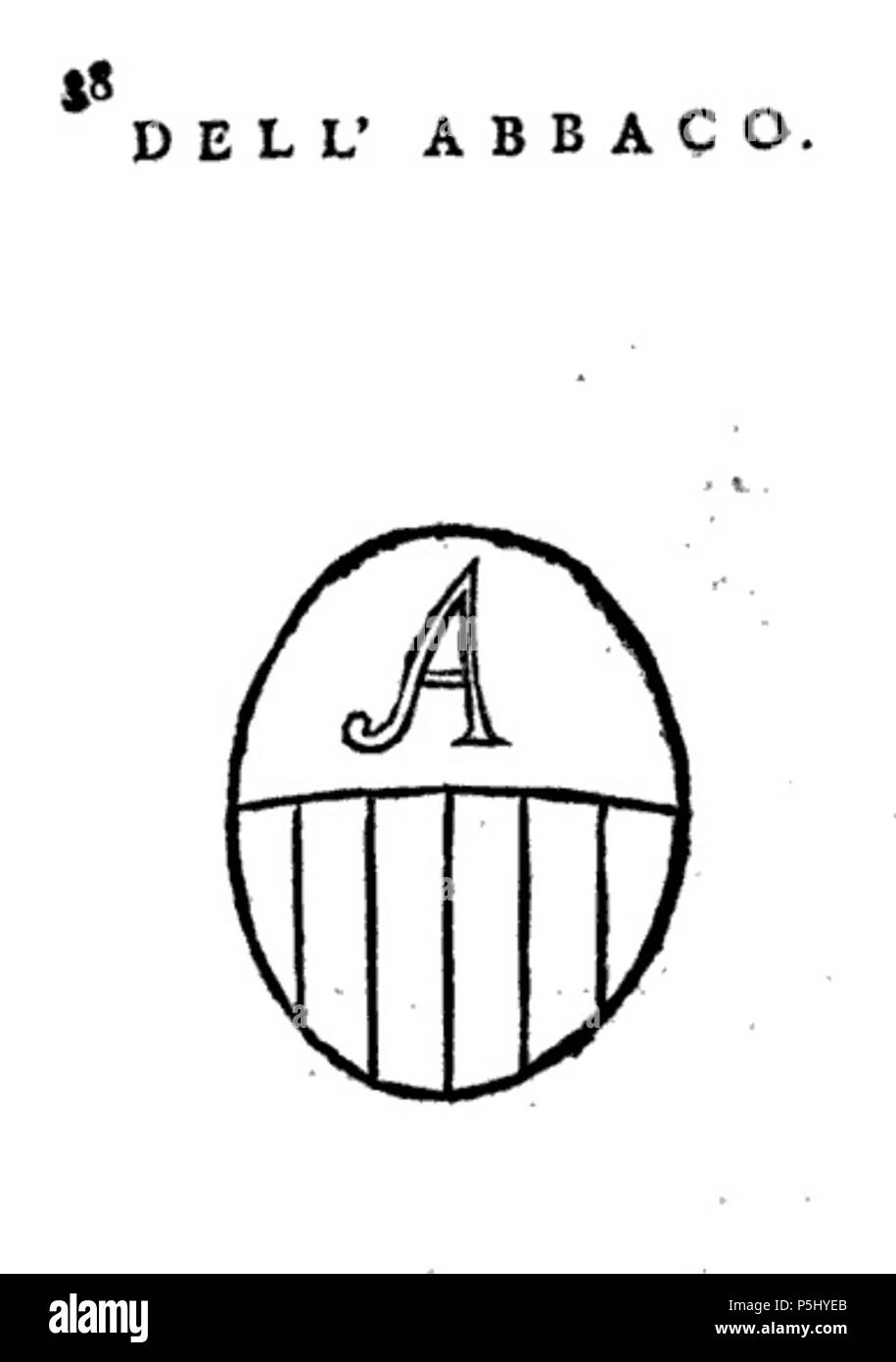 N/A. Armoiries de Dagomari/Dell' Famille Abbaco de Prato, en Toscane . 1796. Abbaco inconnu 51 Banque D'Images