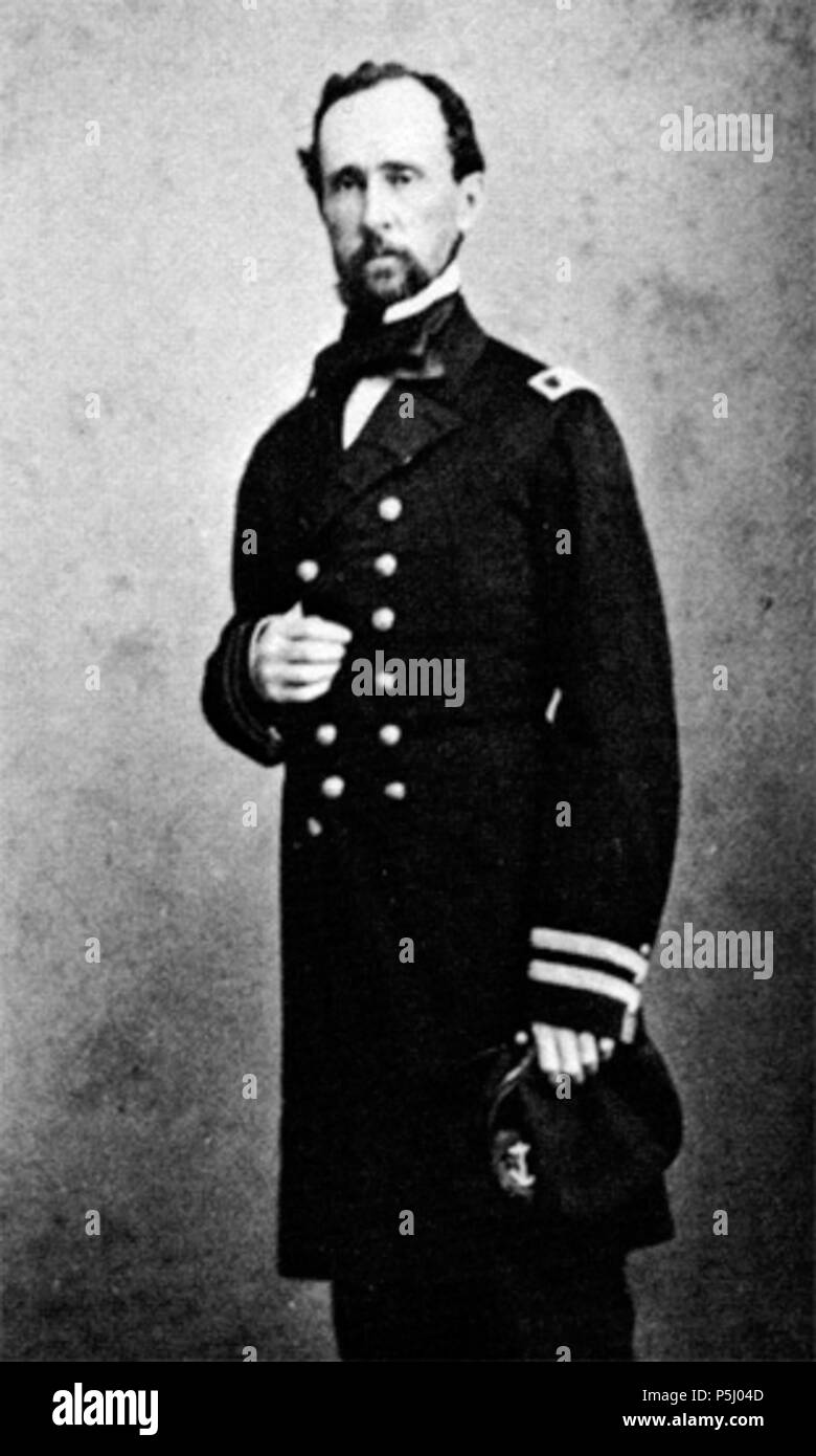 N/A. Anglais : Christopher R. P. Rodgers (1819-1892), officier de la marine américaine. Entre 1861 et 1865. Photographie par Mathew Brady (1823-1896) 345 Christopher R. P. Rodgers Banque D'Images