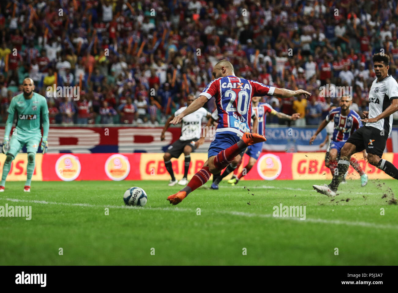 Salvador, Brésil. 26 Juin, 2018. Lance à l'occasion d'un match entre Bahia et de Ceará, organisait ce mercredi (26) dans un jeu valable pour la 2018 Coupe du nord-est. À l'Arena Fonte Nova dans Salvador, BA. Credit : Tiago Caldas/FotoArena/Alamy Live News Banque D'Images