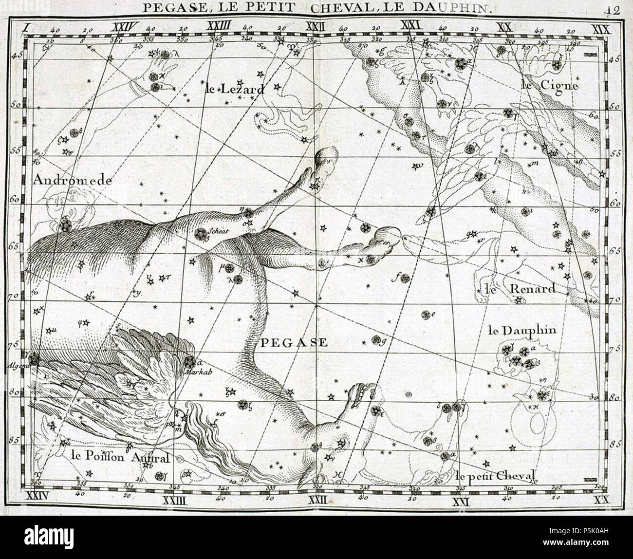 N/A. Atlas Coelestis - Fortin-Flamsteed edition . 1776. 144 John Flamsteed Atlas Coelestis-12 Banque D'Images