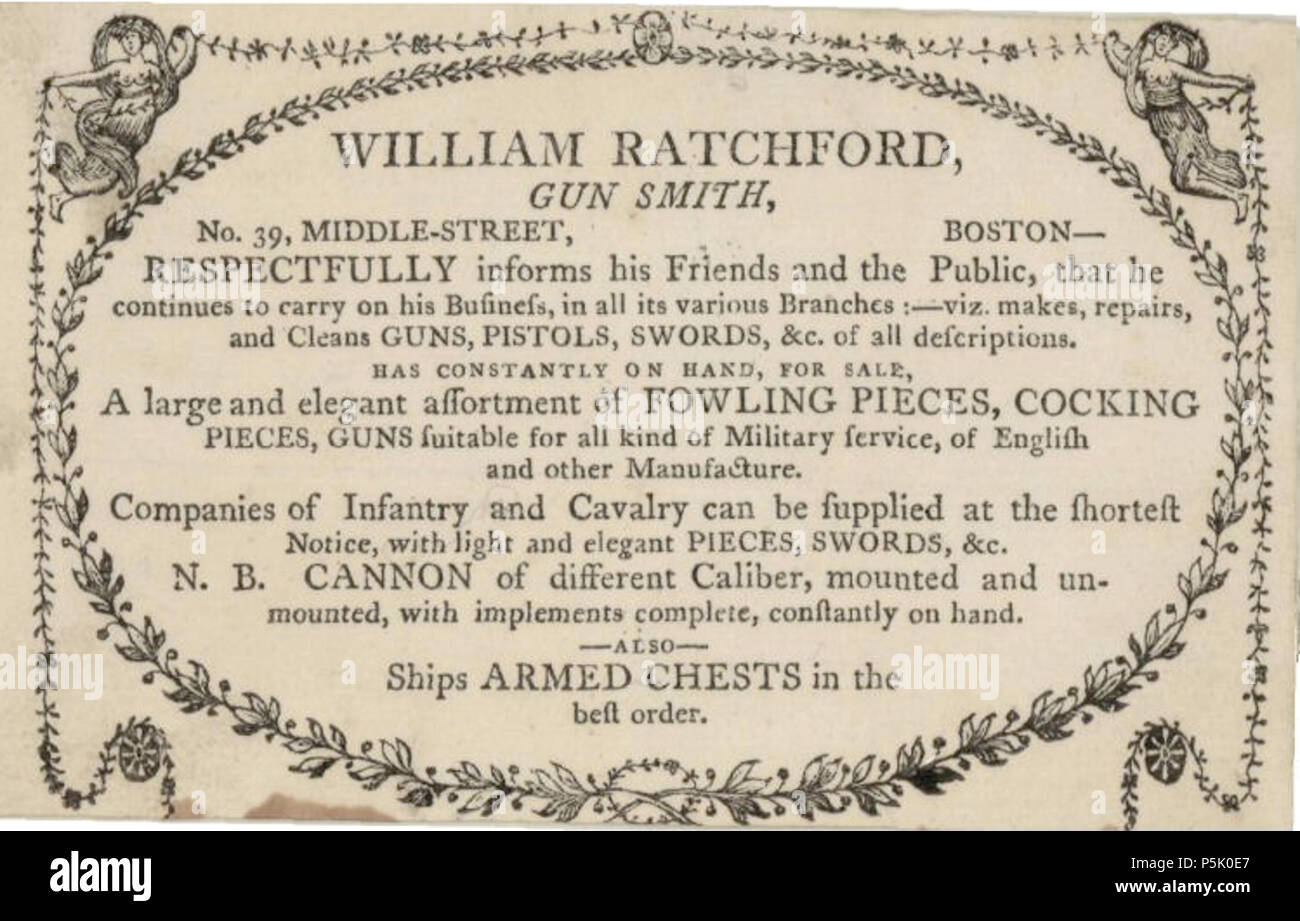 271802 Boston armurier Ratchford Banque D'Images