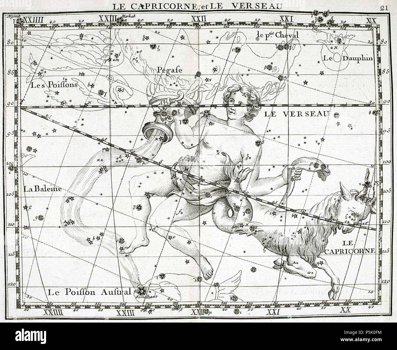 N/A. Atlas Coelestis . 1776. 145 John Flamsteed Atlas Coelestis-21 Banque D'Images