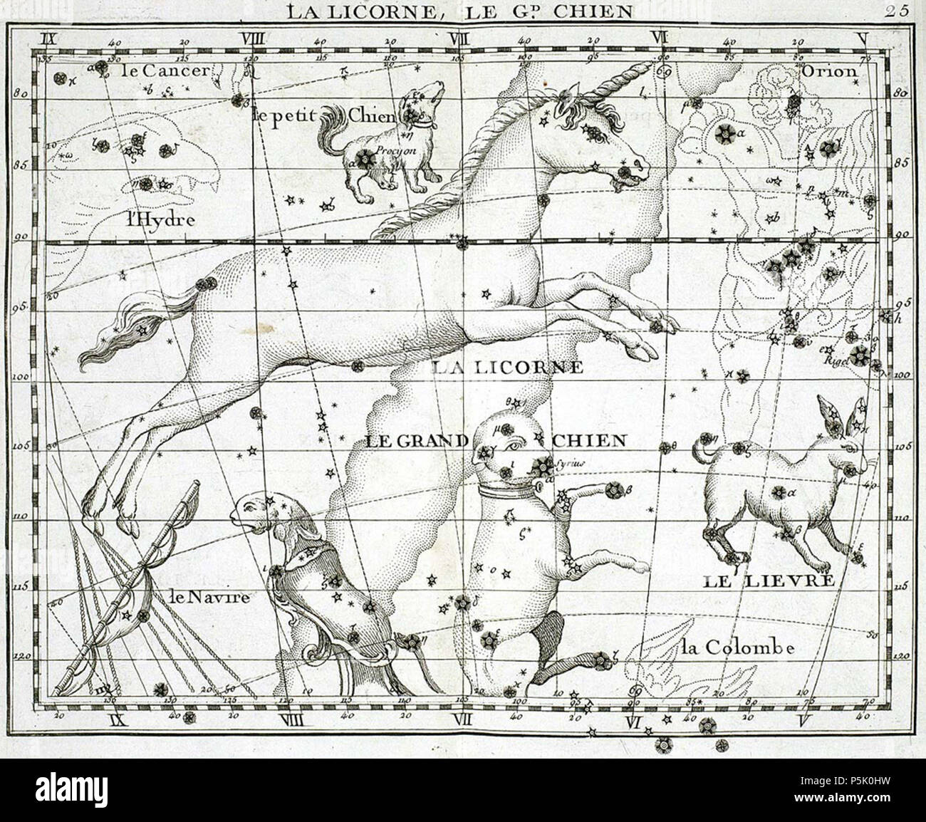 N/A. Atlas Coelestis . 1776. 145 John Flamsteed Atlas Coelestis-25 Banque D'Images