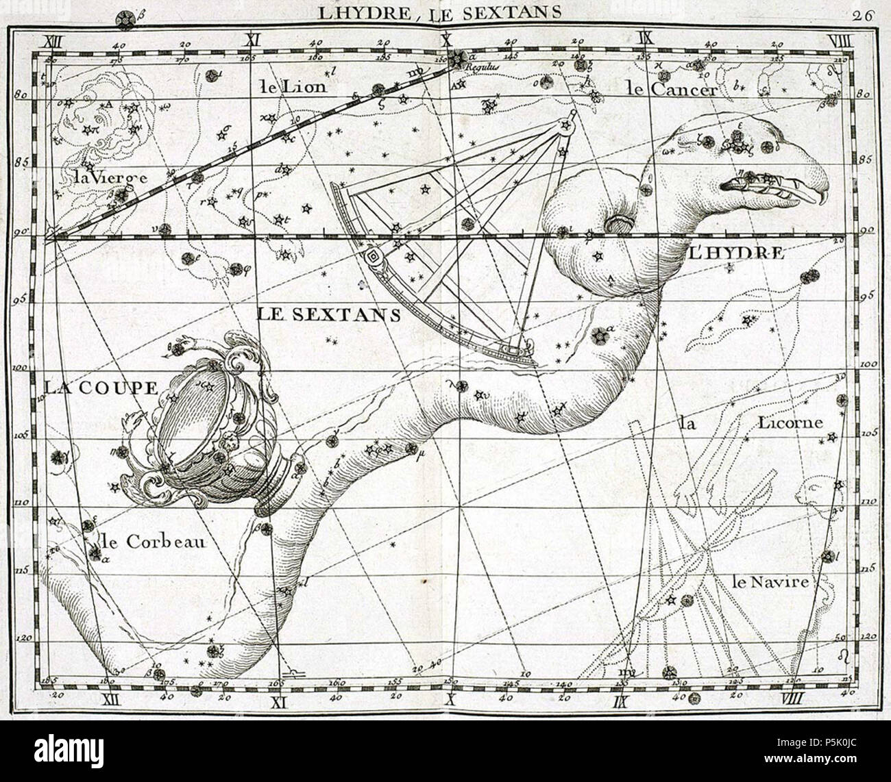 N/A. Atlas Coelestis . 1776. 145 John Flamsteed Atlas Coelestis-26 Banque D'Images