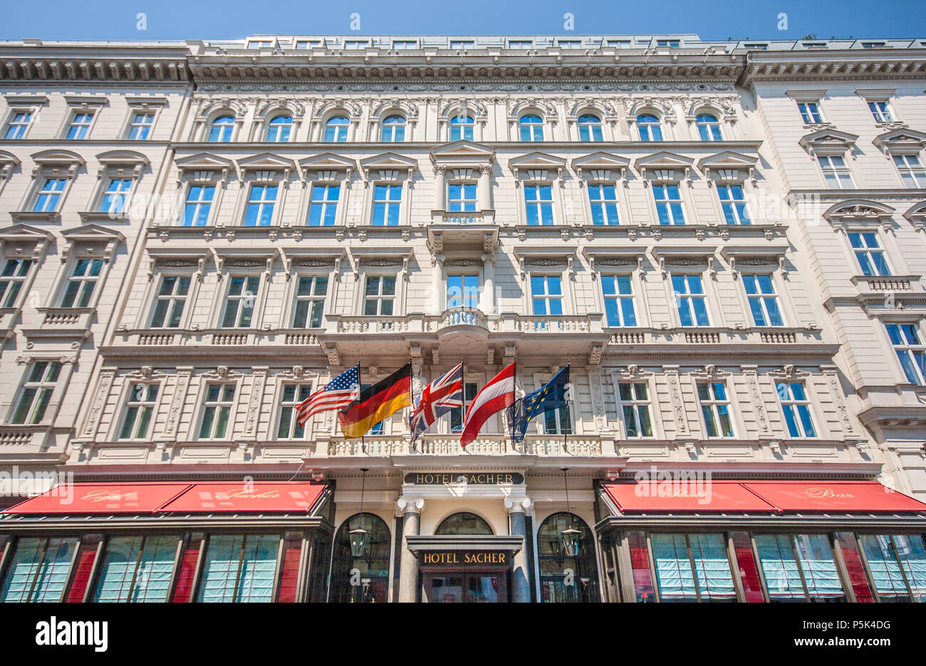 Célèbre l'hôtel Sacher, à Vienne, Autriche Banque D'Images