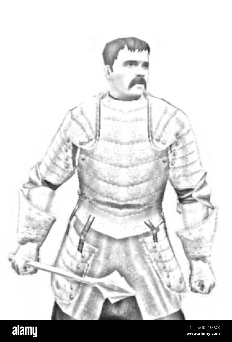 Noble polonais Aleksander Sielski en armure . Anglais : Portrait d'Aleksander Sielski (1610-1682) . 17e siècle. N/A 79 Aleksander Sielski Banque D'Images