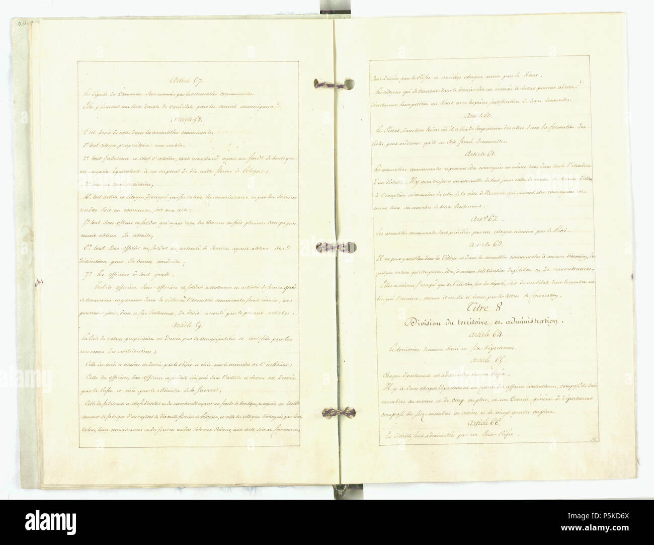 66 AGAD Duché de Varsovie Constitution 6 Banque D'Images