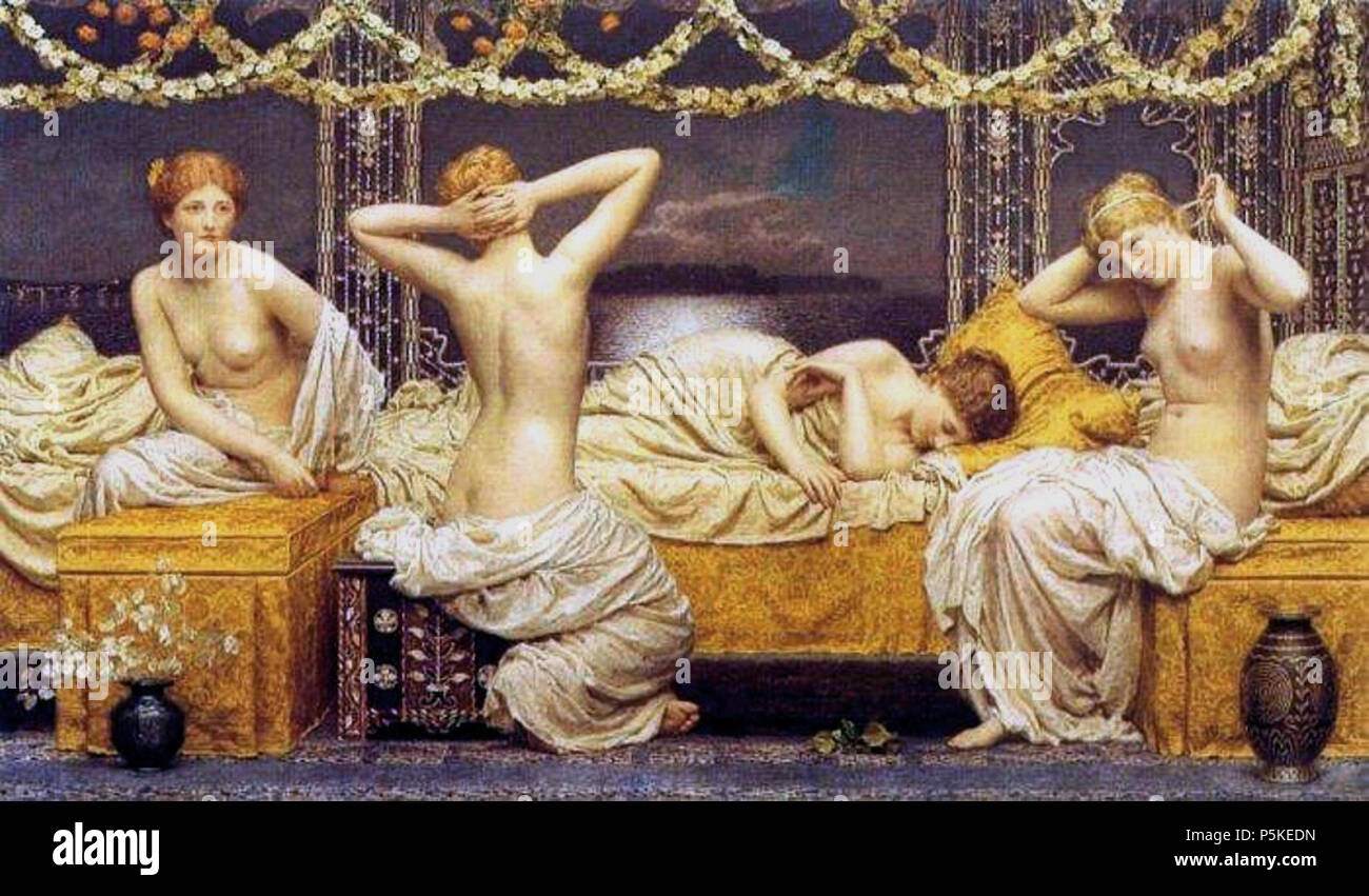 Une nuit d'été . Une nuit d'été . 1890. N/A 73 Albert Joseph Moore - Une nuit d'été 1890 Banque D'Images