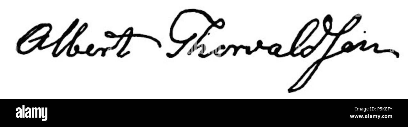 74 Signature Thorvaldsen Albert Banque D'Images