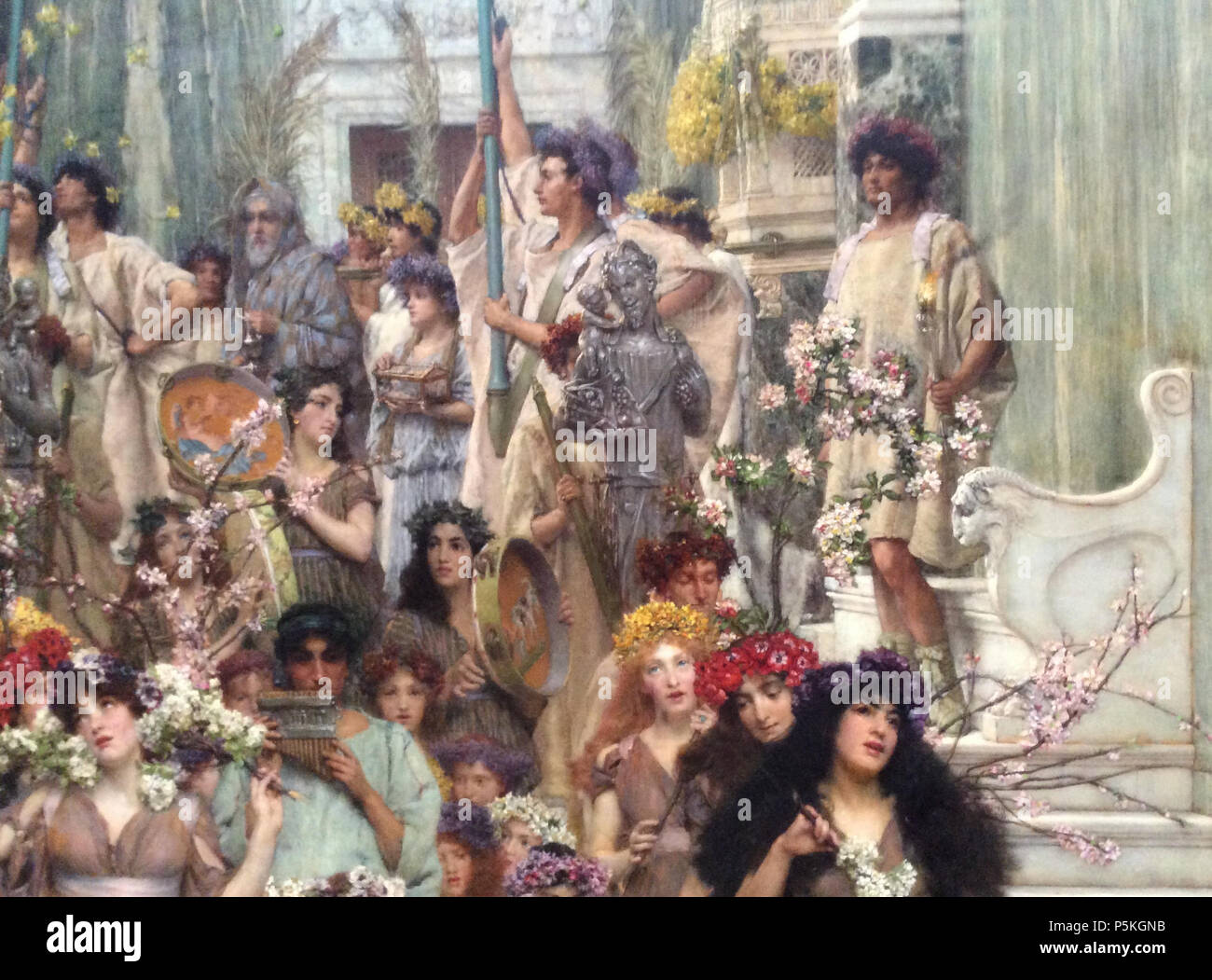 N/A. Détail de Lawrence Alma Tadema, printemps 1894. original . Lawrence Alma Tadema Alma 86 printemps détail 1 Banque D'Images