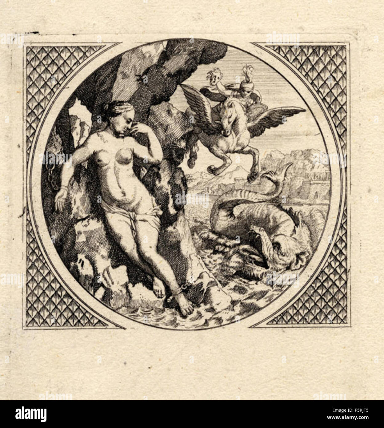 N/A. Andromède, Kupferstich . 17e siècle. Inconnue 100 Andromeda 17JH G ubs 0752 II Banque D'Images