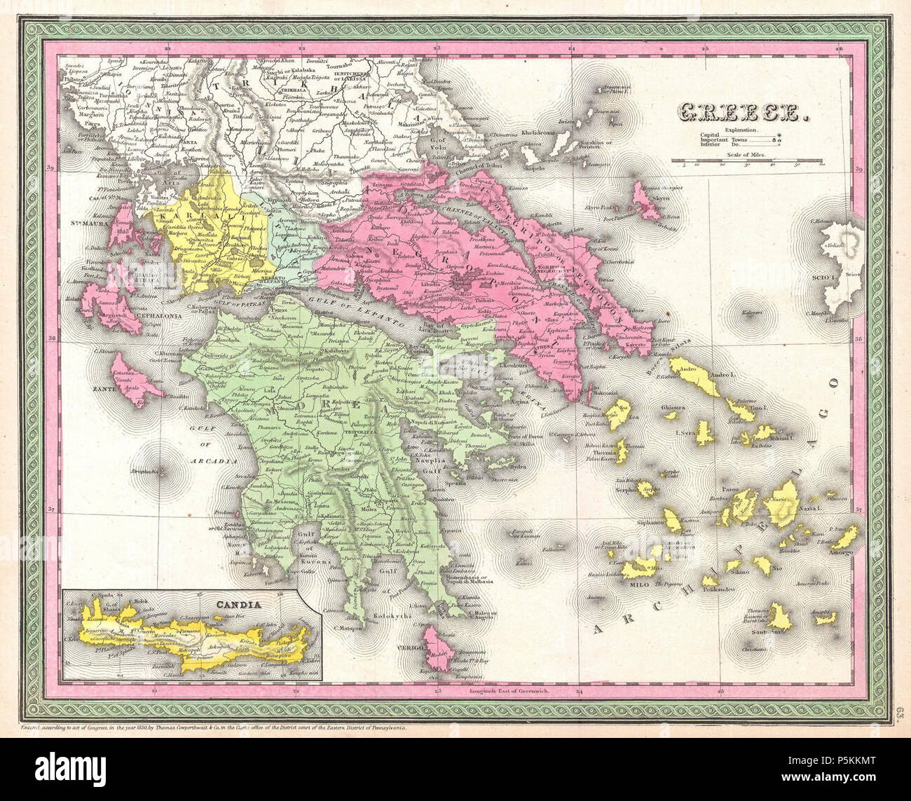 Carte de la grèce Banque de photographies et d’images à haute