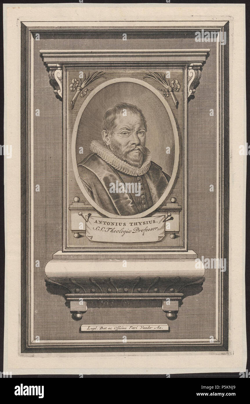 N/A. Anglais : Portrait d'Antonius Thysius (1565-1640), théologien réformé néerlandais. 1720. Publié par Pieter van der Aa 113 Antonius Thysius Banque D'Images