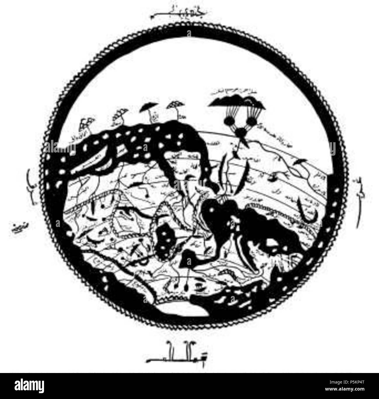 116 carte du monde arabe 1154 Banque D'Images