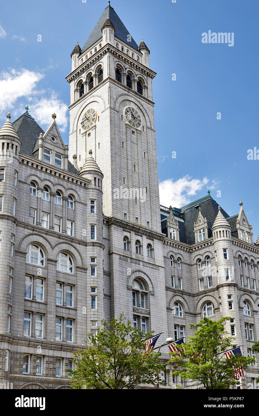 Washington DC, USA-Juin 5, 2018 : l'hôtel Trump International prises à partir de la Pennsylvania Avenue et 11e Rue Banque D'Images