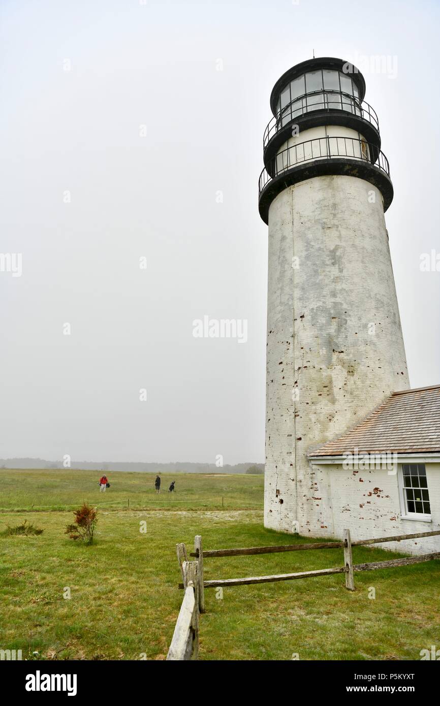 Highland Light à North Truro, Massachusetts, également connu sous le nom de phare de Cape Cod Banque D'Images