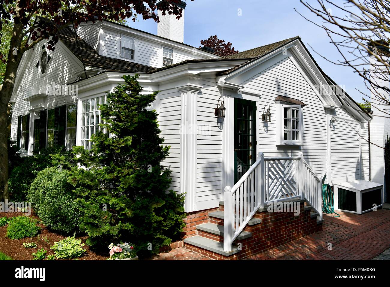 Martha's Vineyard style Cape Cod extérieur accueil Banque D'Images