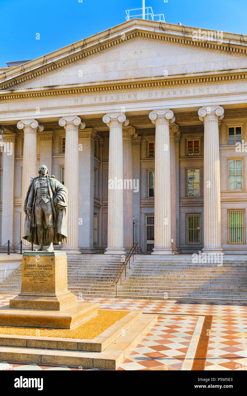 Washington, DC, USA - septembre 09,2017 : Façade Département américain du Trésor et le Bureau de l'Inspecteur général. Banque D'Images