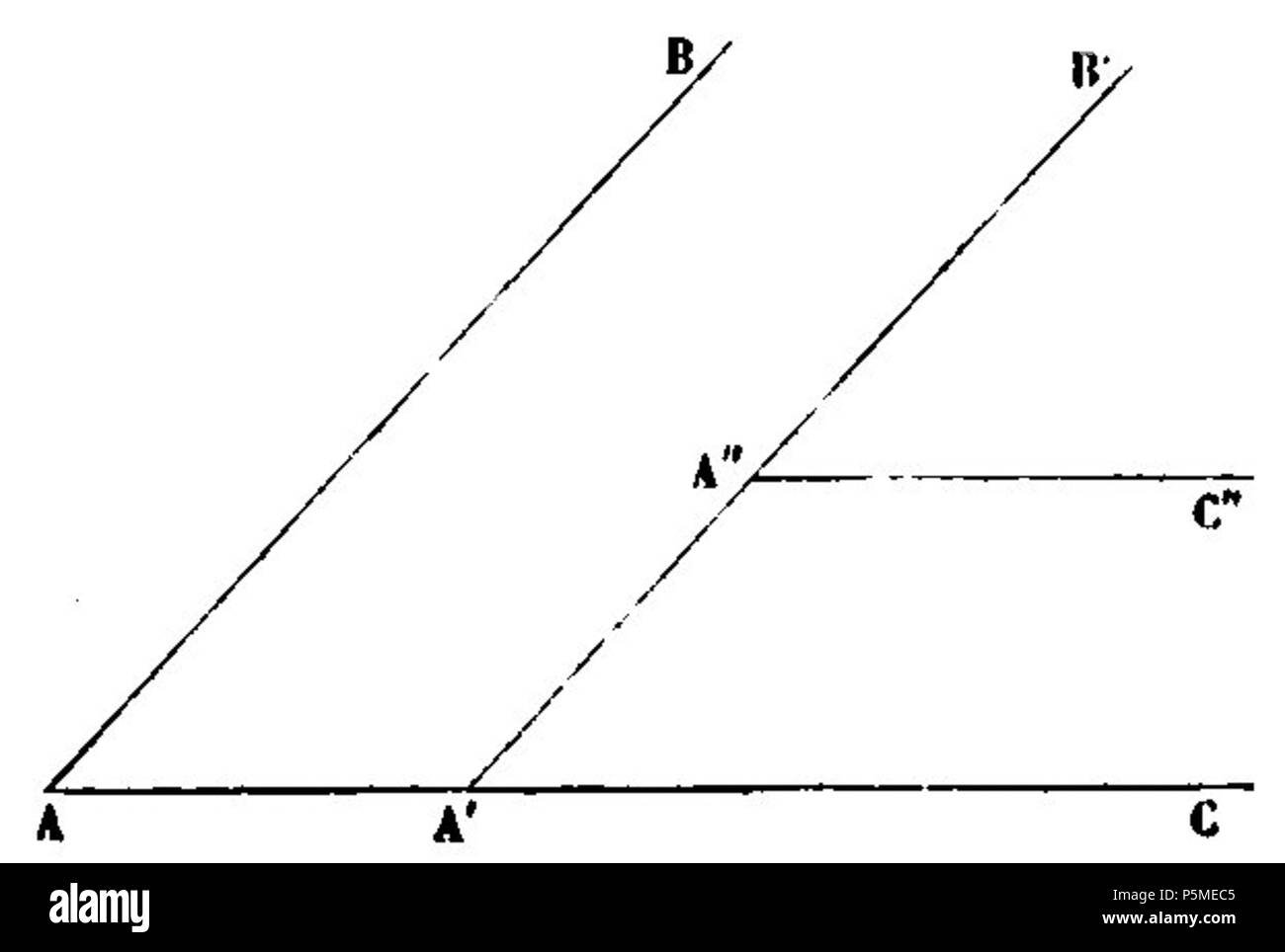 N/A. English : Fig. 6. - Égalité de deux angles droits tournés dans le même sens et formés de côtés parallèles. 1 mars 2012. François Arago (1786-1853) Noms alternatifs François Arago astronome Français Description, mathématicien, physicien, homme politique, scientifique et enseignant à l'université Date de naissance/Décès 26 Février 1786 2 octobre 1853 Lieu de naissance/décès d'Estagel Paris lieu de travail Paris contrôle d'autorité : Q154353 VIAF:64023378 ISNI:0000 0001 2280 9159 RCAC:n:NLA50052497 35263984 GND:118847767 François Arago 117 WorldCat Astronomie Populaire page T1 0046 Fig6 Banque D'Images