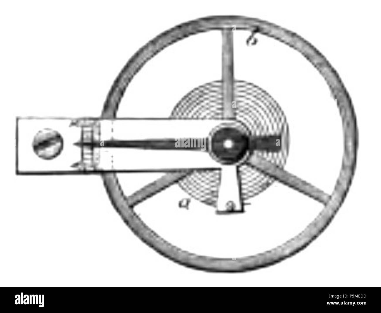N/A. English : Fig. 28. - Ressort vibrant a l'appliqué au balancier b. 3 mars 2012. François Arago (1786-1853) Noms alternatifs François Arago astronome Français Description, mathématicien, physicien, homme politique, scientifique et enseignant à l'université Date de naissance/Décès 26 Février 1786 2 octobre 1853 Lieu de naissance/décès d'Estagel Paris lieu de travail Paris contrôle d'autorité : Q154353 VIAF:64023378 ISNI:0000 0001 2280 9159 RCAC:n:NLA50052497 35263984 GND:118847767 François Arago 117 WorldCat Astronomie Populaire page T1 0084 fig28 Banque D'Images