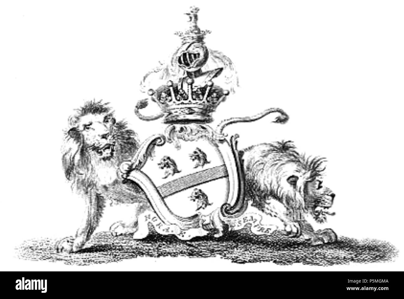 127 armoiries du Comte de Pomfret Banque D'Images